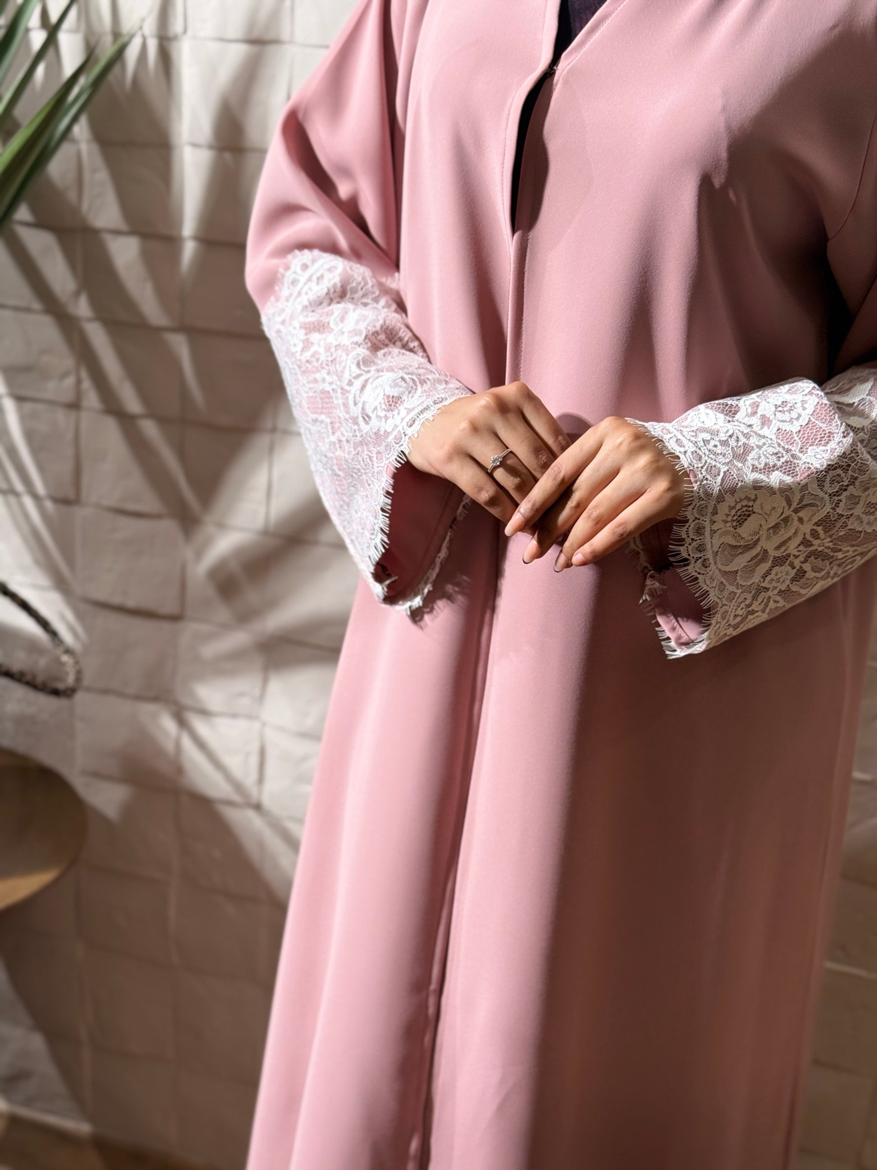 Lace Sleeve Abaya
