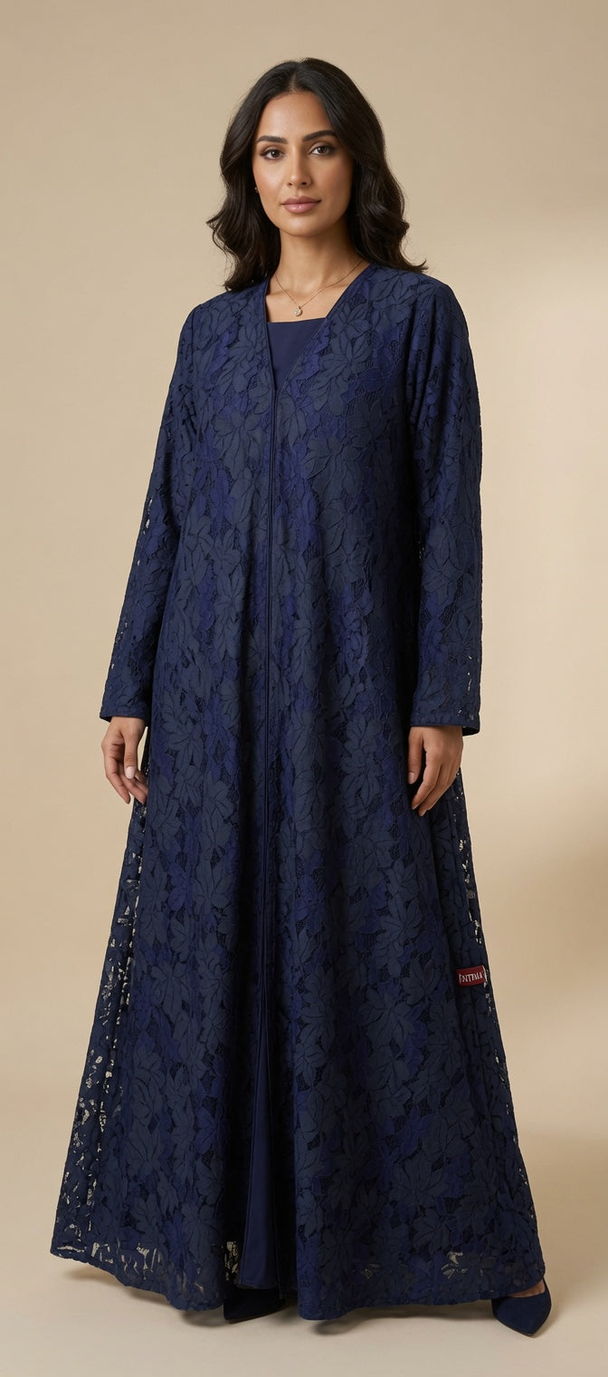 Navy French Lace Linen